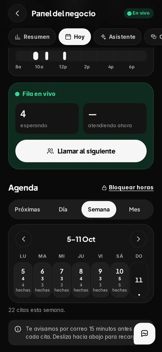 Agenda de la semana