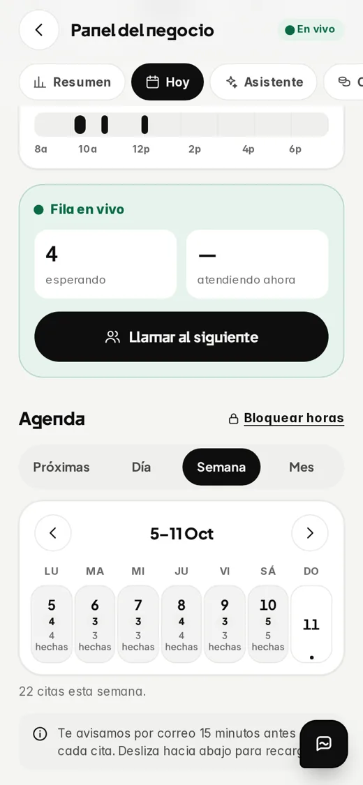 Agenda de la semana